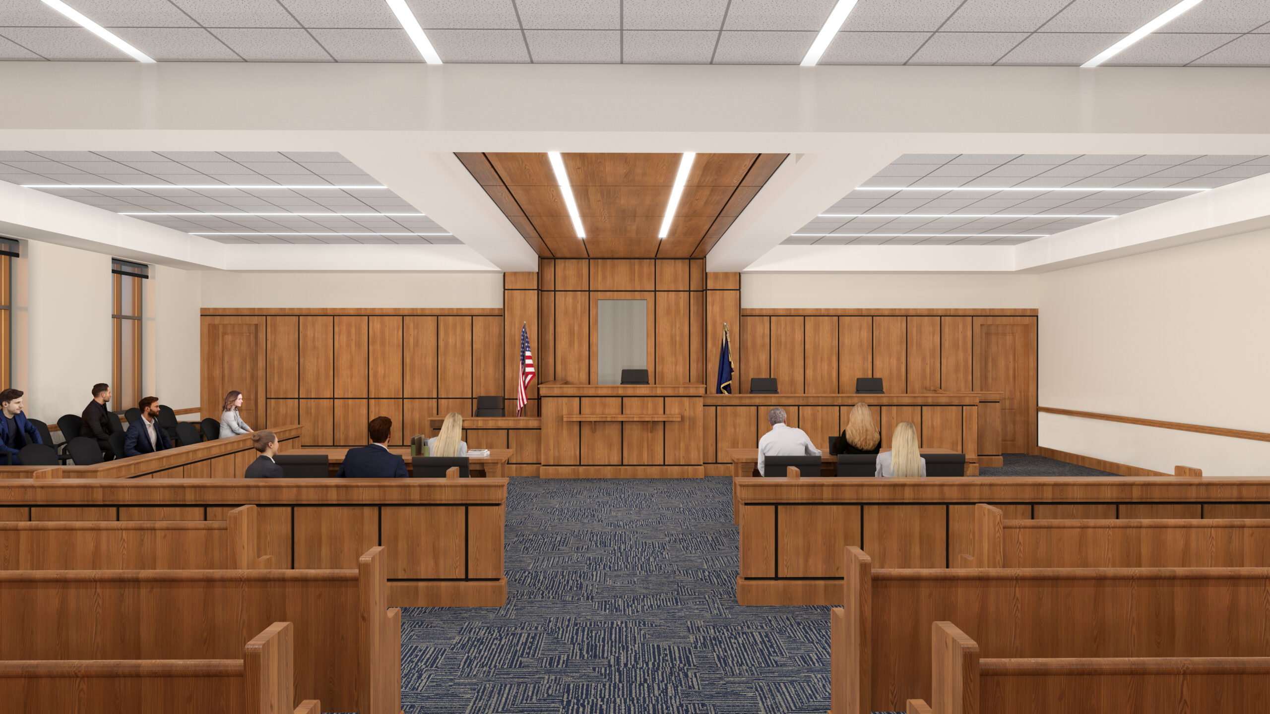 SCOTT CO HALL OF JUSTICE COURTROOM RENDER