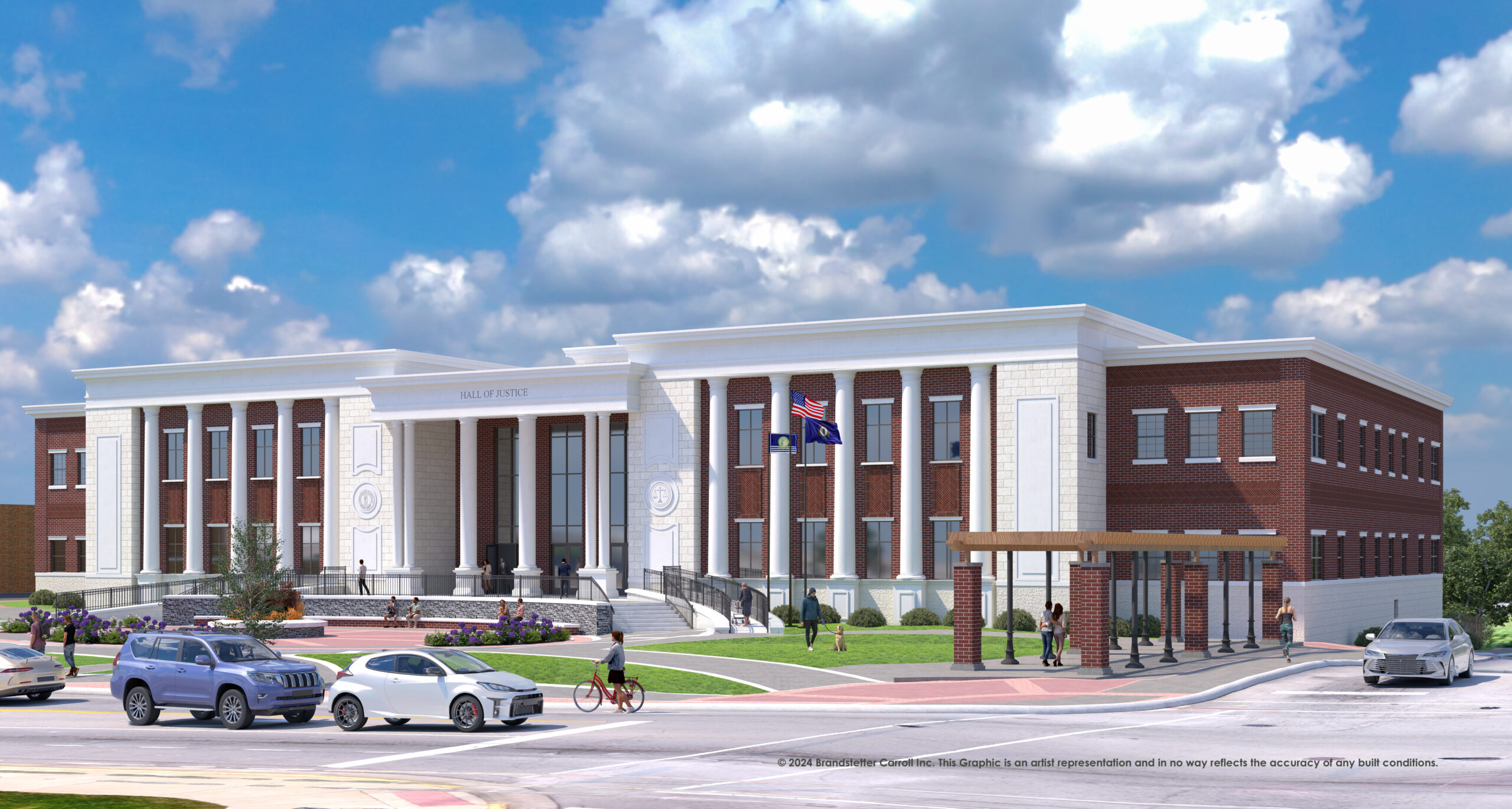 SCOTT COUNTY JUDICIAL CENTER EXTERIOR RENDER FRONT